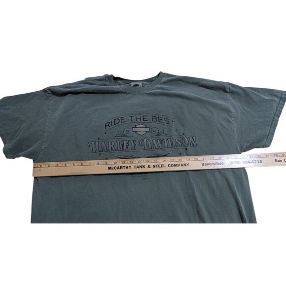 Vtg Harley Davidson T-Shirt Large Green 2006 Santa Barbara California USA Z - Picture 4 of 13